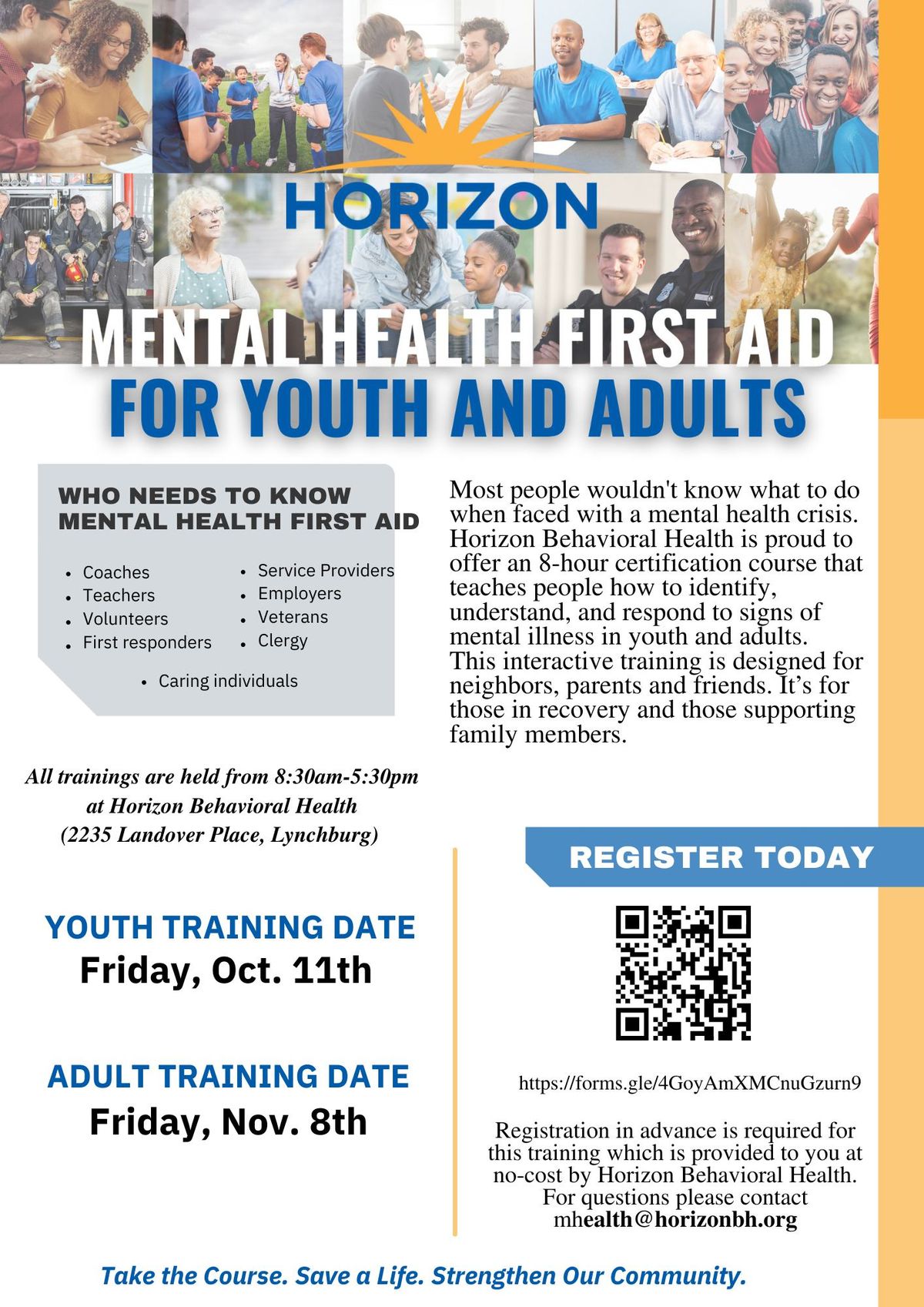 Mental Health First Aid Training for Adults