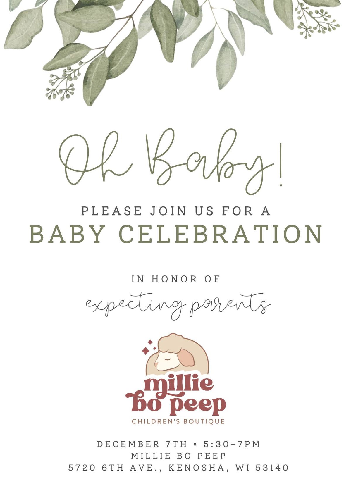 Baby Celebration at Millie Bo Peep