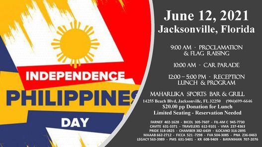 Philippines Independence Day Celebration Maharlika Jax Palm Valley 12 June 21 Philippines Independence Day Celebration Maharlika Jax Palm Valley 12 June 21
