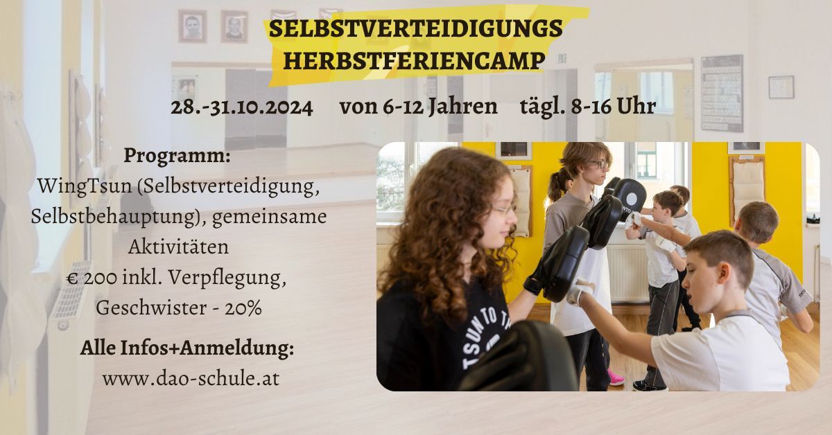 Selbstverteidigungs-Herbstferiencamp f\u00fcr Kids