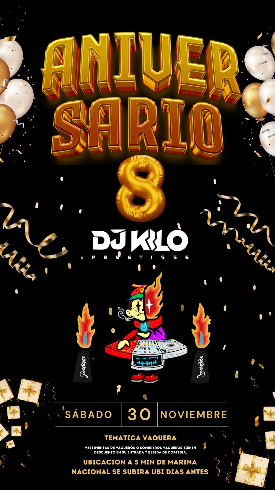 8 Aniversario DJ KILO by Prestigge & Shark