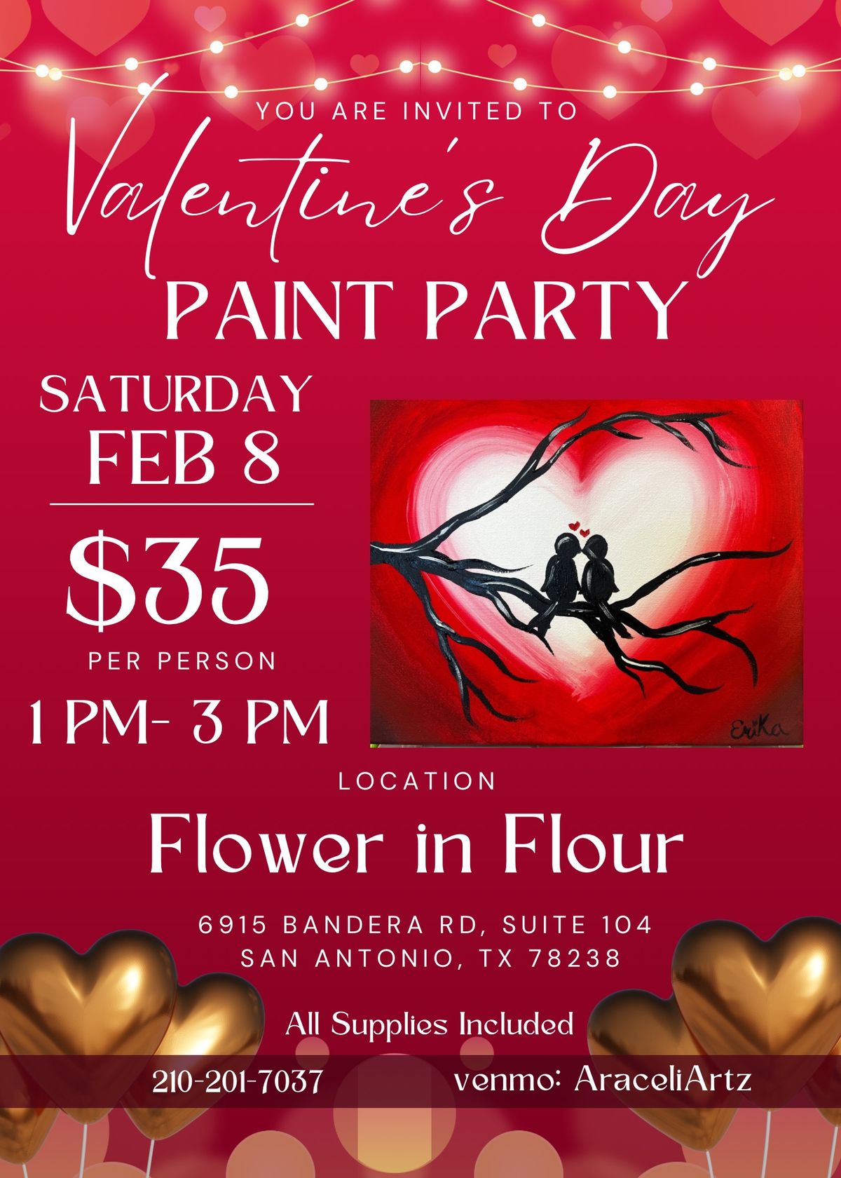 Sweethearts & Strokes \u2764\ufe0f : Paint Party Valentines Edition