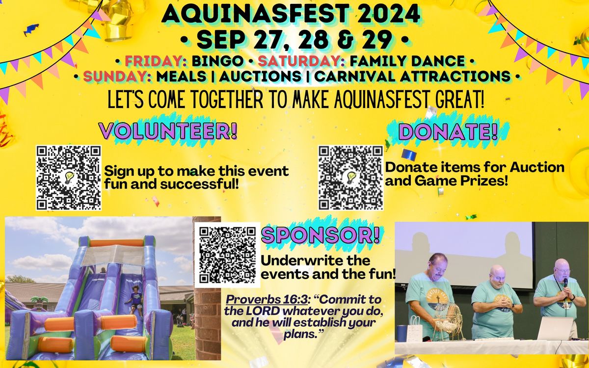 St. Thomas Aquinas' Annual: AQUINASFEST!