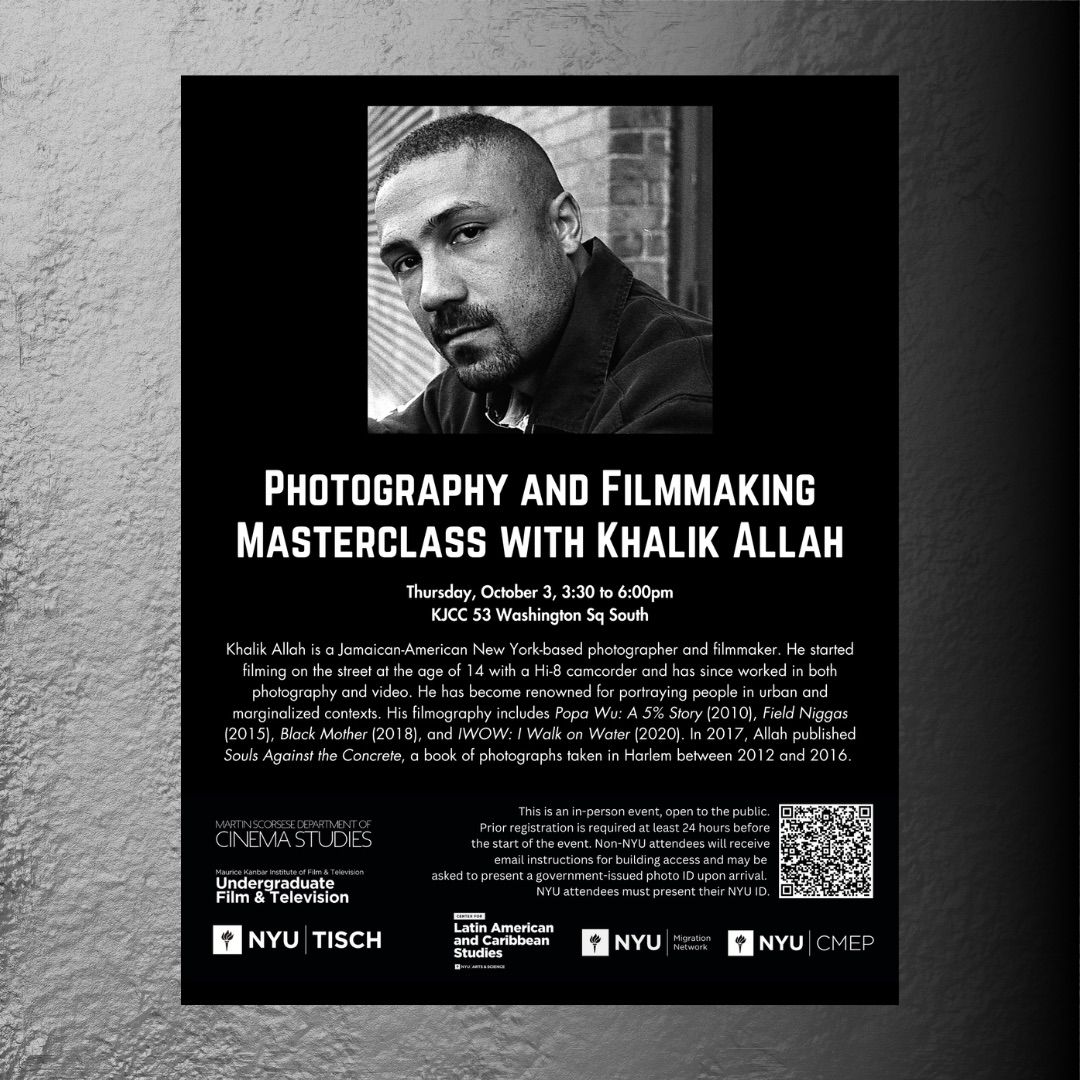 Photography and Filmmaking Masterclass w\/ Khalik Allah