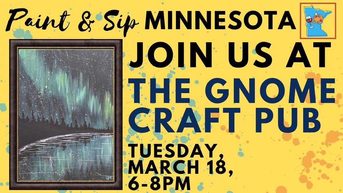 March 18 Paint & Sip at The Gnome Craft Pub (New Venue)