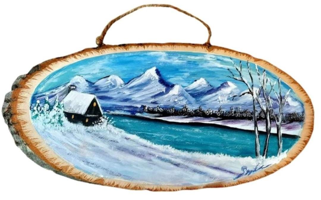 Snowy River Cabin on Wood, a PAINT & SIP EVENT with Lisa