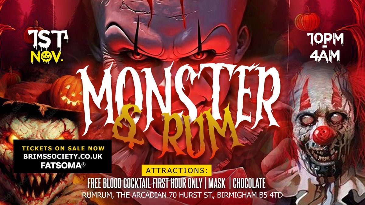 \ud83d\udc7b\ud83c\udf83 MONSTER &amp; RUM \u2013 HALLOWEEN SPECIAL \ud83c\udf83\ud83d\udc7b - 200 FREE TICKETS GIVEWAY