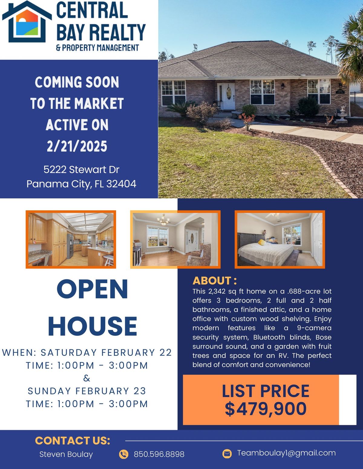 5222 Stewart Drive , Panama City, FL 32404 Open House \ud83c\udfe0