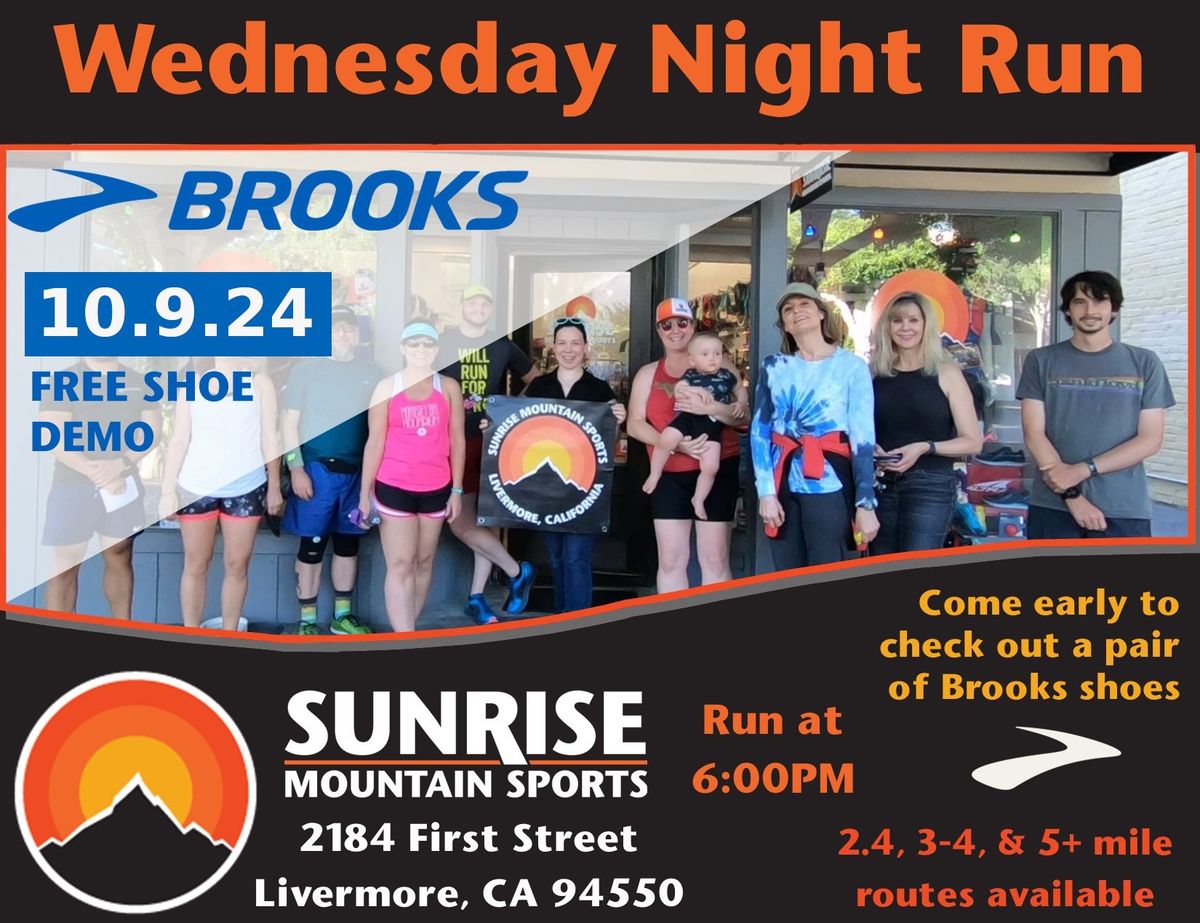 Brooks Shoe Demo at Wednesday Night Runs