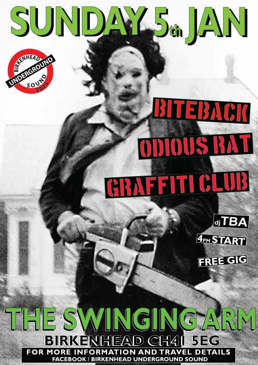 biteback sunday afternoon gig with odious rat and the graffitti club