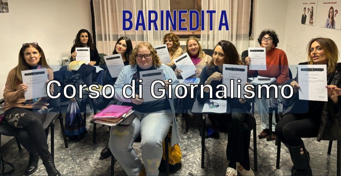 Barinedita, corso di giornalismo 2025: al via le iscrizioni