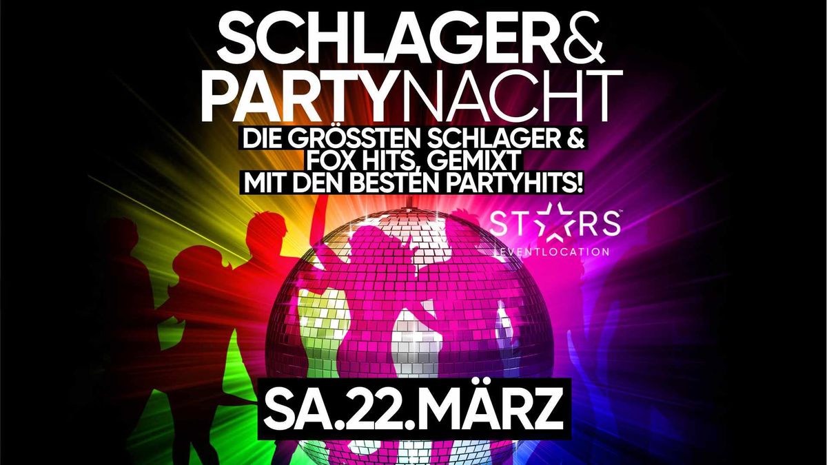 Schlager & Party Nacht | Sa. 22.3. | ST\u2b50\ufe0fRS Straubing