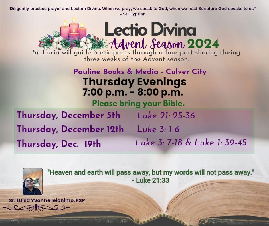 Lectio Divina Advent - Week 2 of 3