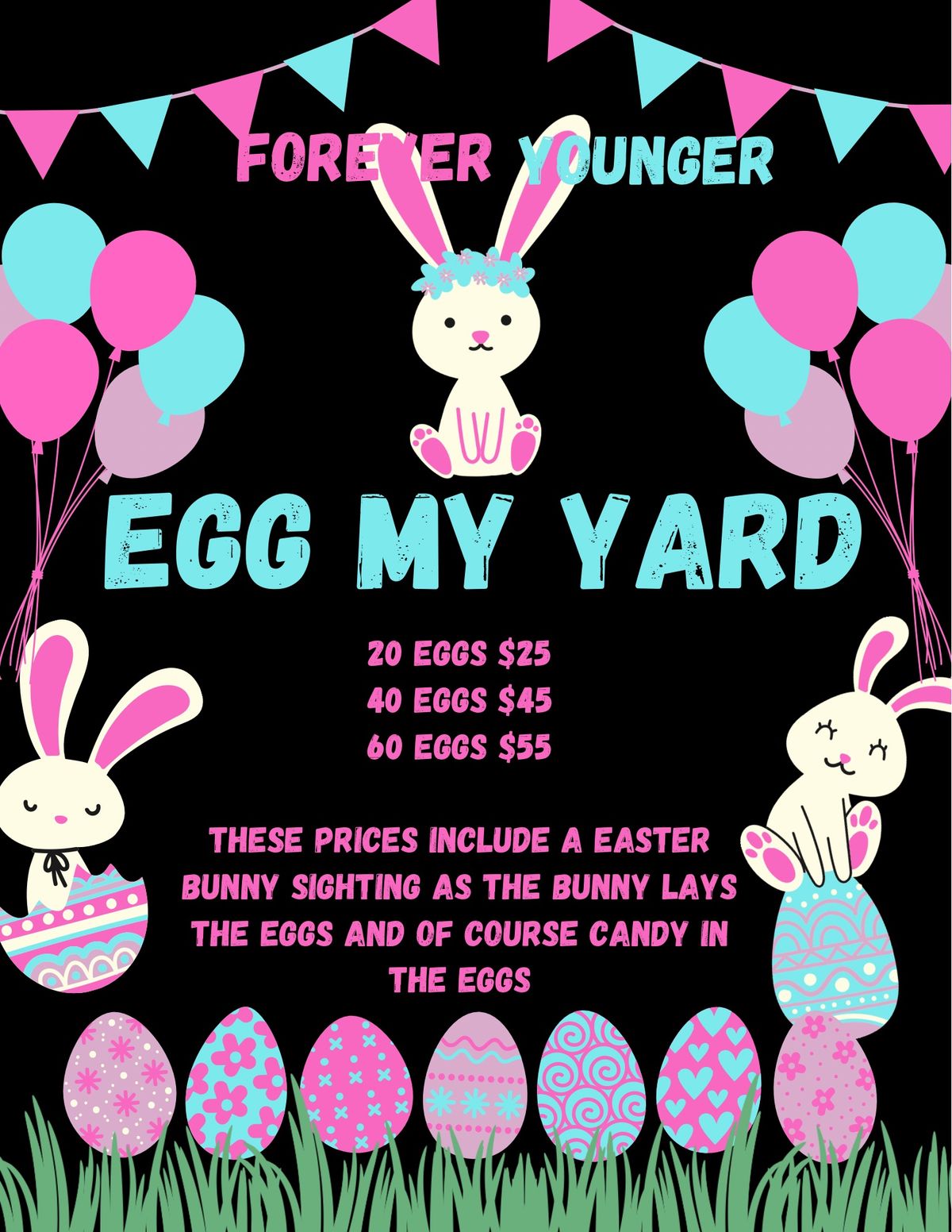 EGG MY YARD Easter bunny egg hunting event \ud83e\udd5a 