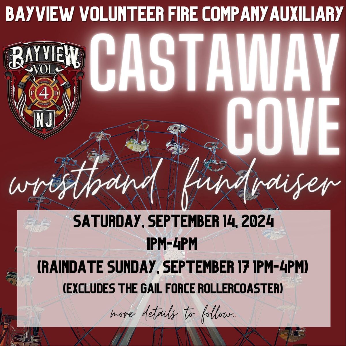 BVFC Auxiliary Castaway Cove Wristband Fundraiser