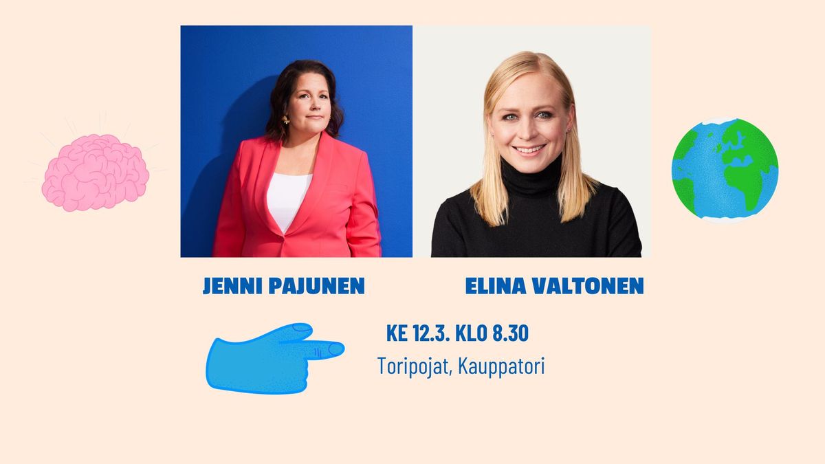 Aivot, Helsinki ja maailmanpolitiikka - torikahvit Jenni Pajusen ja Elina Valtosen kanssa