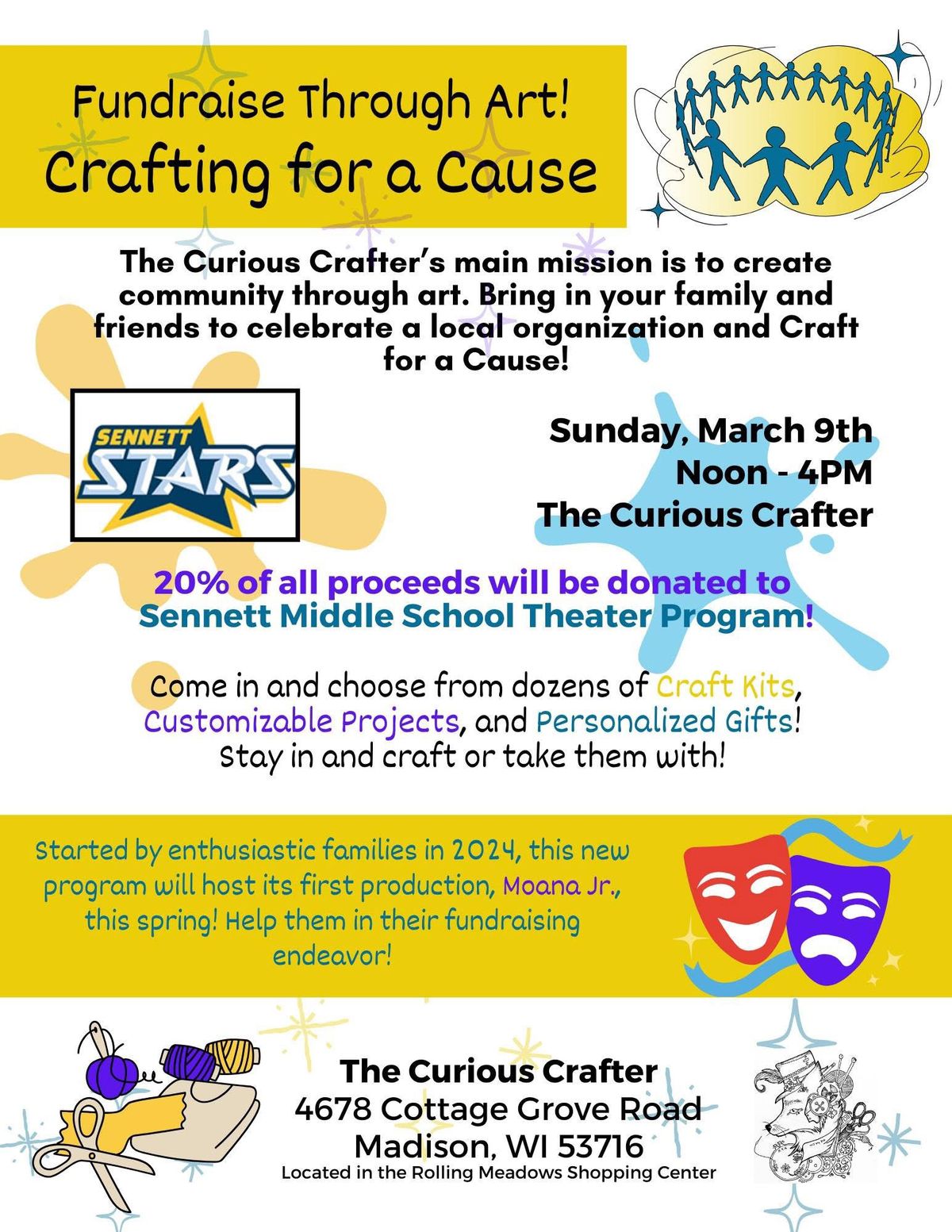 Crafting for a Cause for Sennett Theater \ud83c\udfad Club 