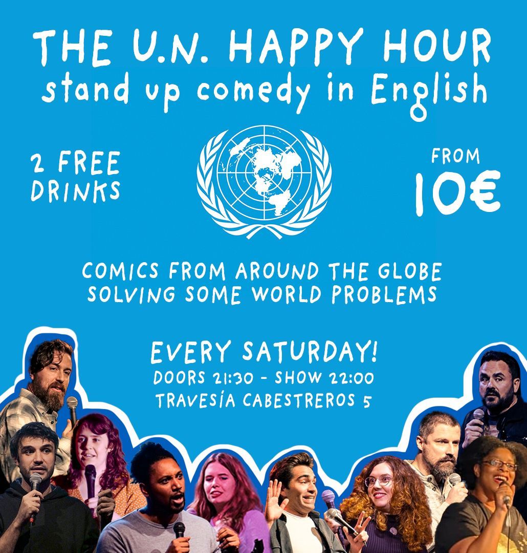 English Stand-up Comedy (w\/ 2 Free Drinks): The U.N. Happy Hour