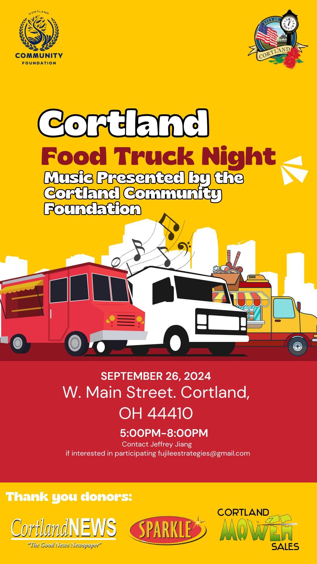 Cortland Food Truck Night & Community Concert