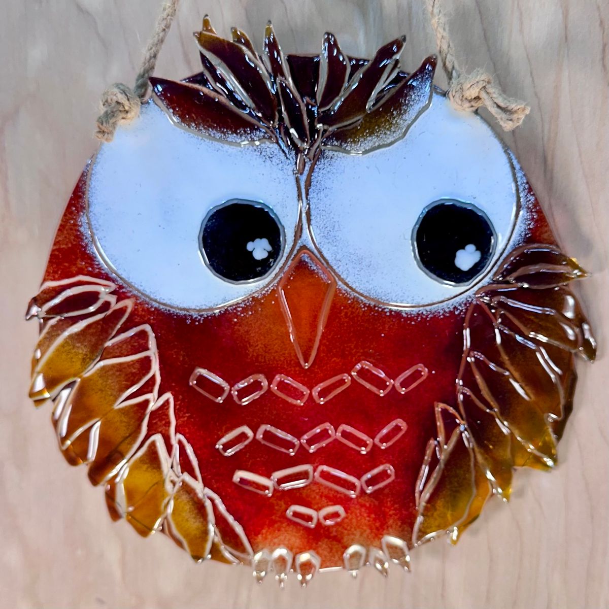 Fused Glass Wise Old Owl Workshop