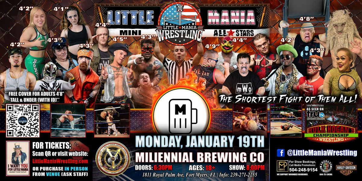Fort Myers, FL- Little Mania Mini Wrestling @ Millennial Brewing Co