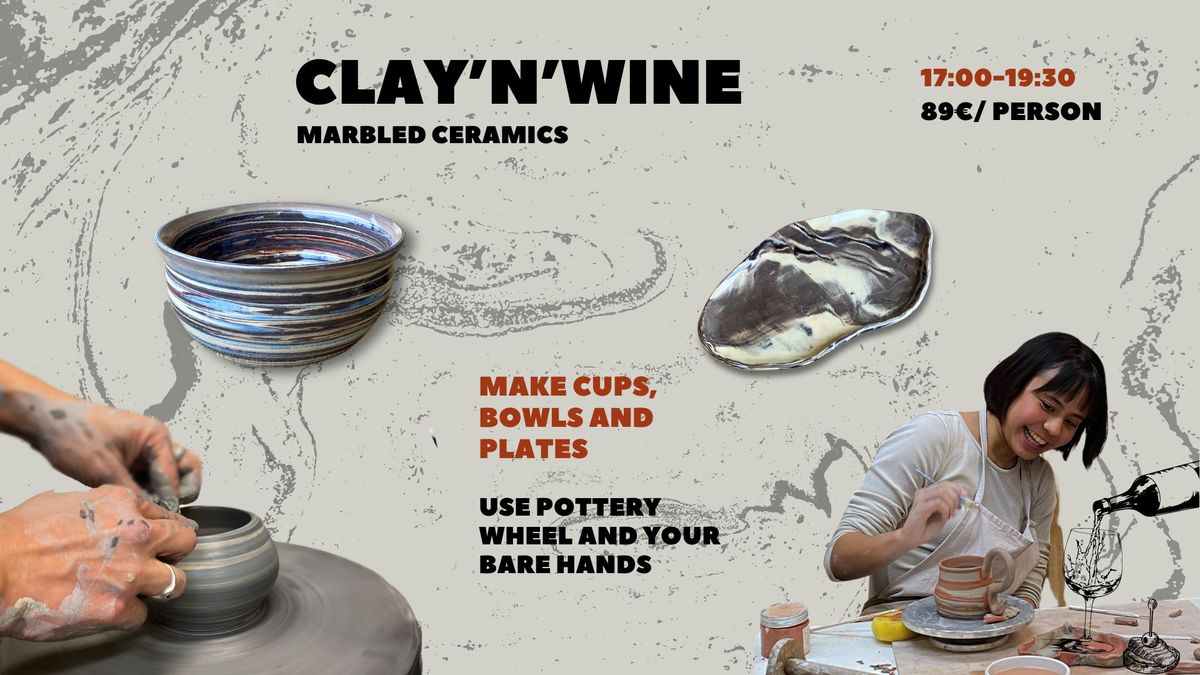 Clay N' Wine Marbled ceramics in Haarlem October