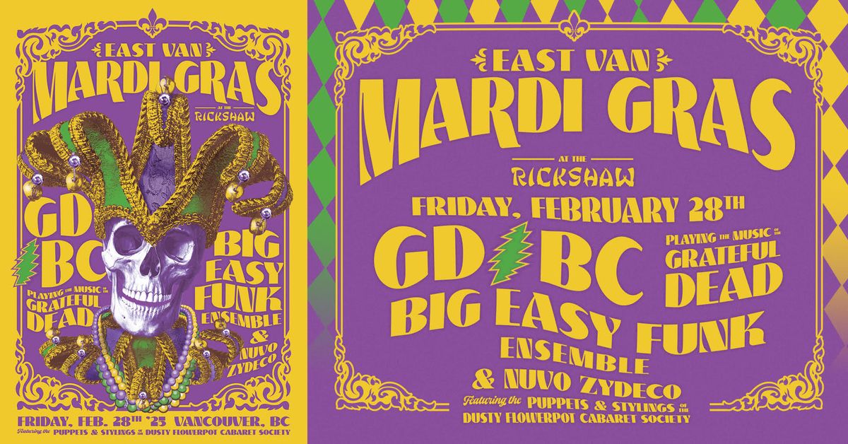 East Van Mardi Gras with GDBC: The Music of Grateful Dead and Big Easy Funk Ensemble - February 28th