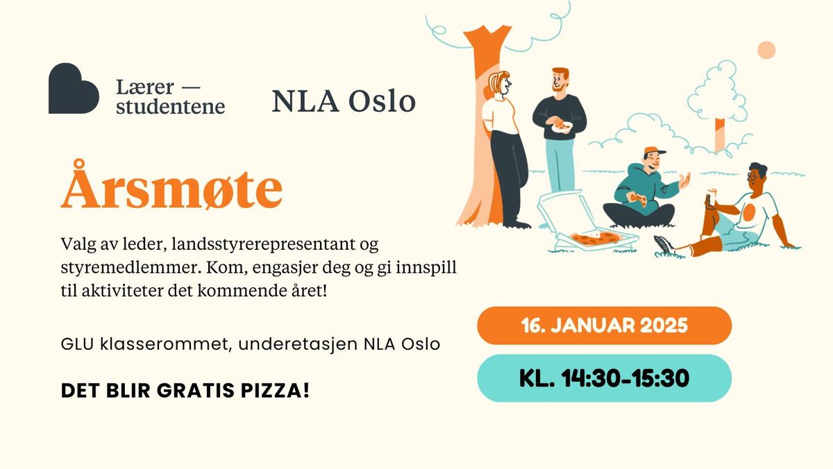 \u00c5rsm\u00f8te L\u00e6rerstudentene NLA Oslo - gratis pizza!