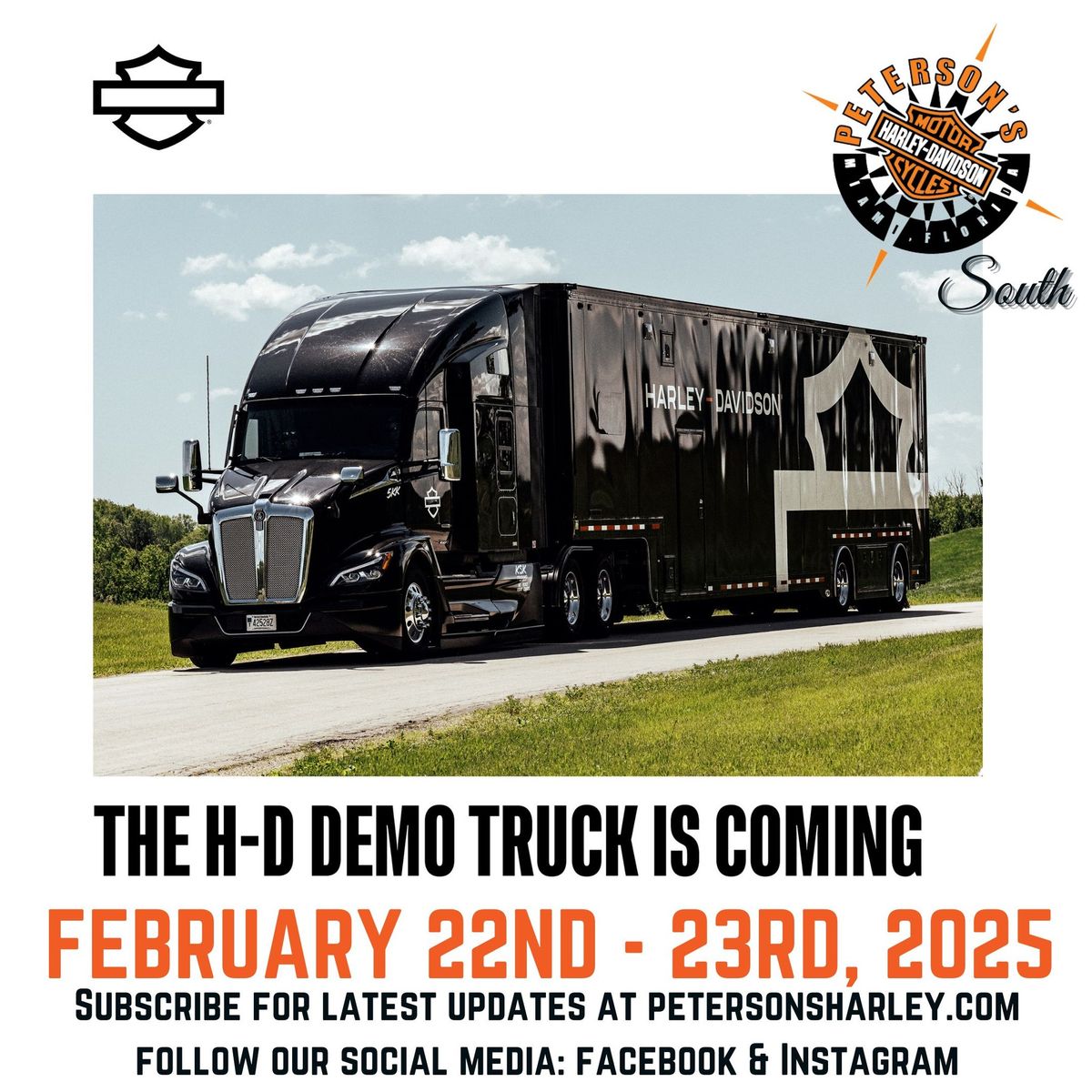 Harley-Davidson Dealer DEMO TRUCK at Peterson's HD South!