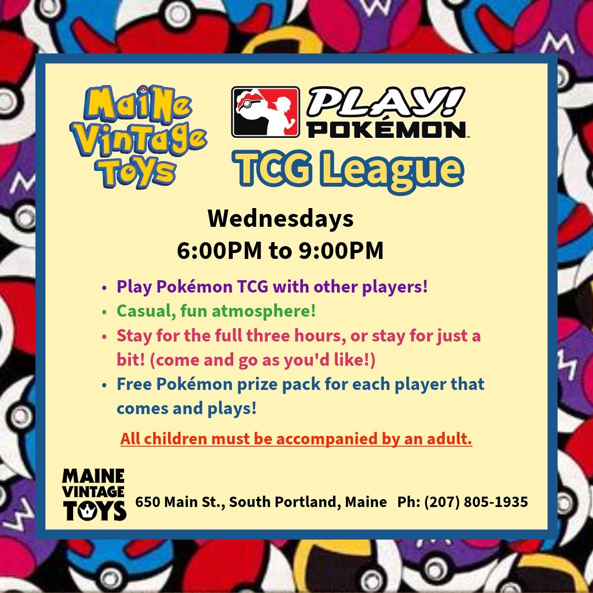 Wednesday Night Pok\u00e9mon TCG Weekly League