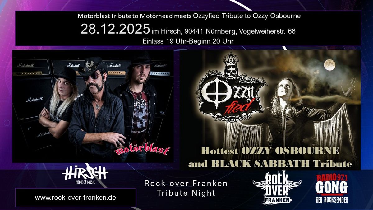 MOT\u00d6RBLAST meets OZZYFIED Tribute to Mot\u00f6rhead und Ozzy Osbourne