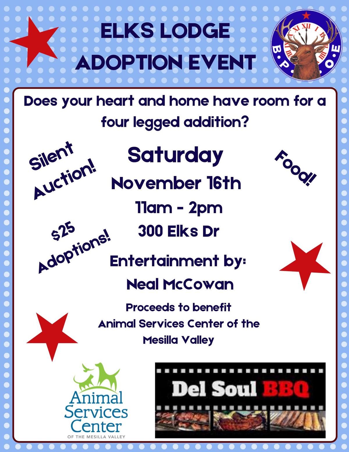 Elks Lodge Adoption Event