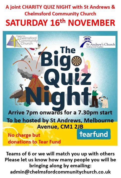 TEAR FUND THE BIG QUIZ event