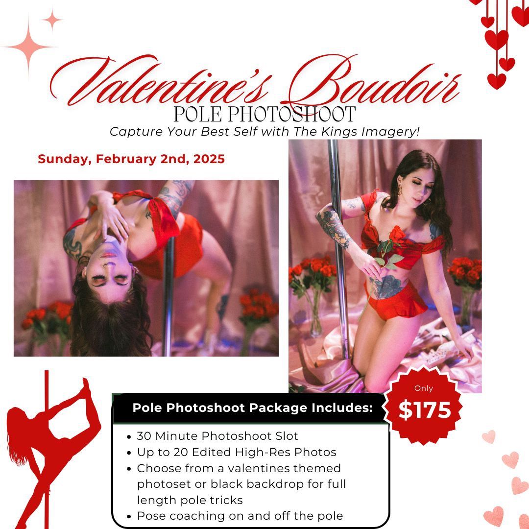 Valentine's Pole Boudoir Photoshoot w\/ The Kings Imagery