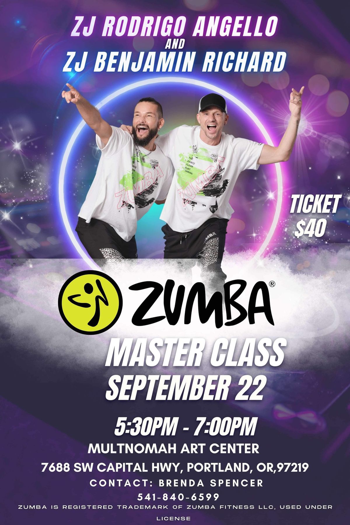 Zumba \u00ae Master Class with ZJ \u2122  Benjamin &  ZJ \u2122 Rodrigo 