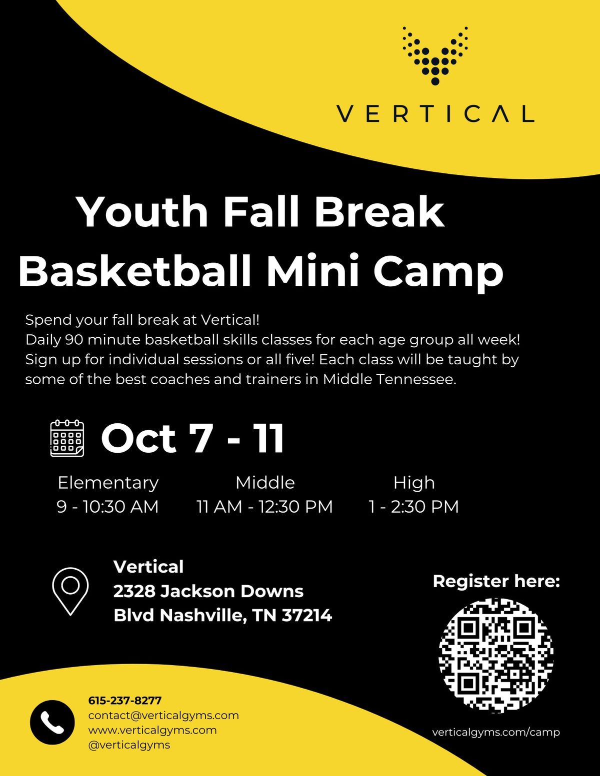 Fall Break Mini Camp at Vertical