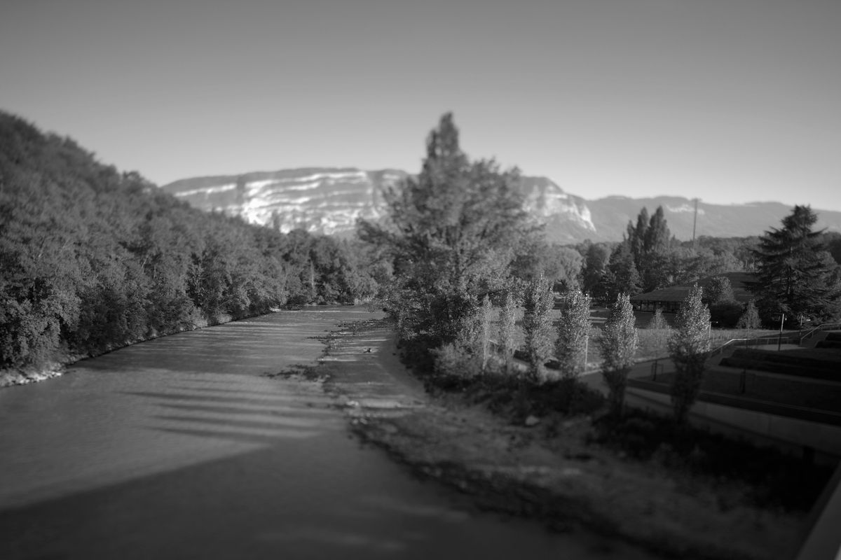 Balade nocturne le long de l'Arve