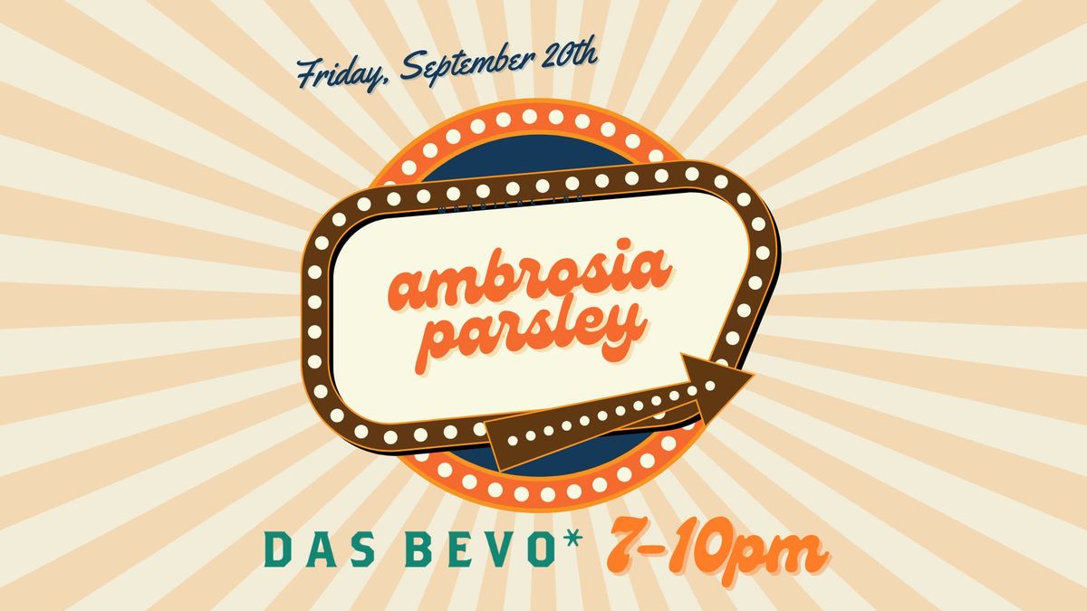 Dinner and Live Music with Ambrosia Parsley