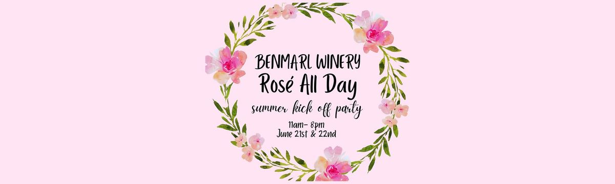 Benmarl Winery Ros\u00e9 All Day Summer Kick Off Work Party 