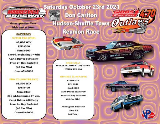 6th Annual Don Carlton Nostalgia Pro Stock race and The HUDSON\/ SHUFFLETOWN Reunion race