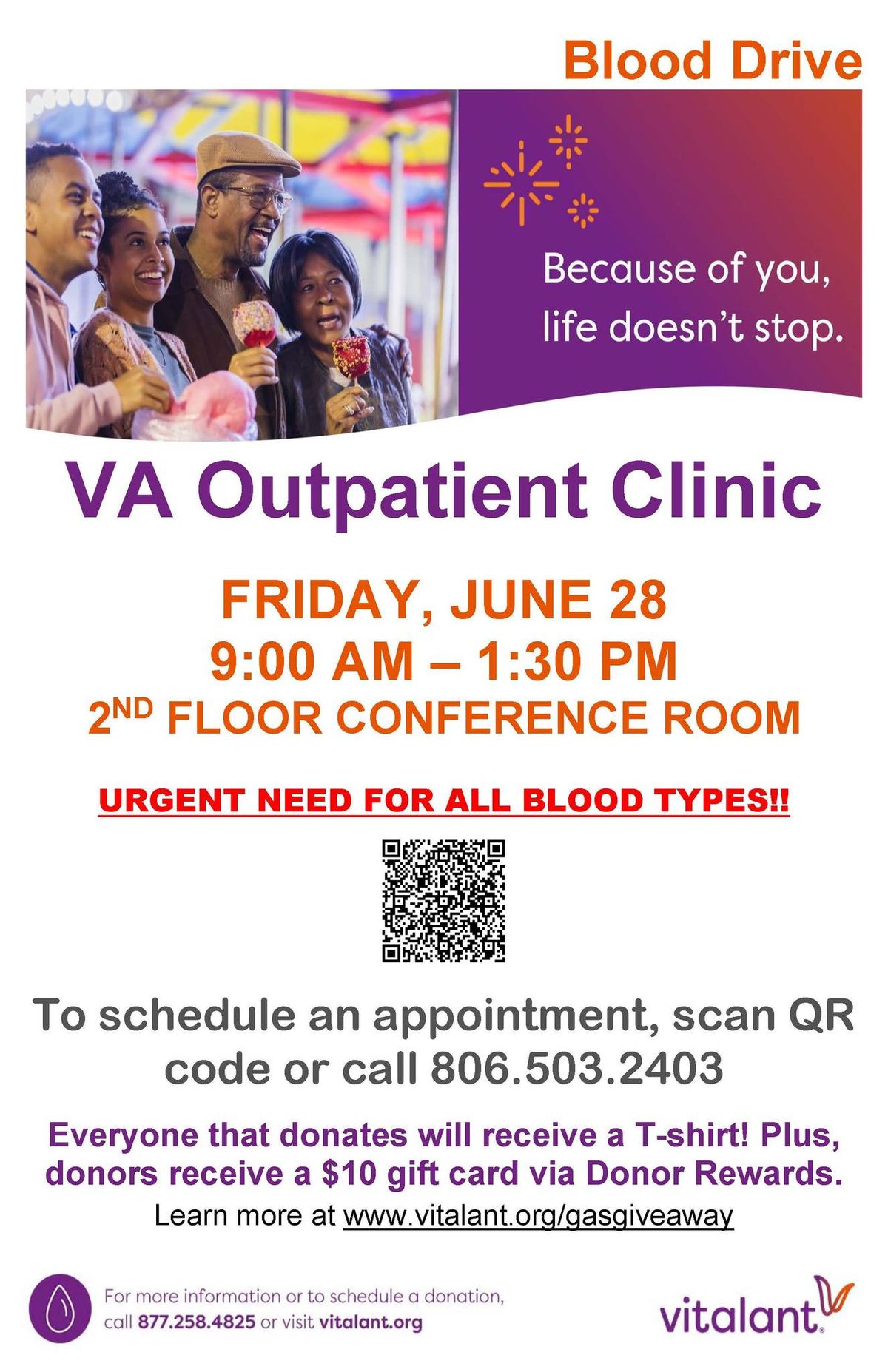 Lubbock VA Clinic Blood Drive