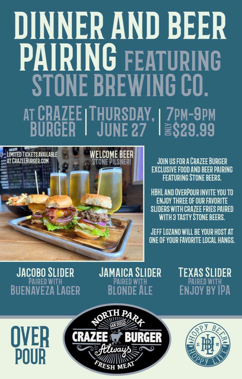 Burger Pairing with Stone Brewing   