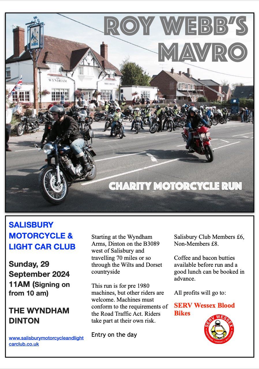 Roy Webb's Mavro Charity Motorcycle Run