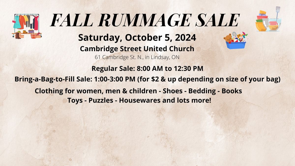 Fall Rummage Sale