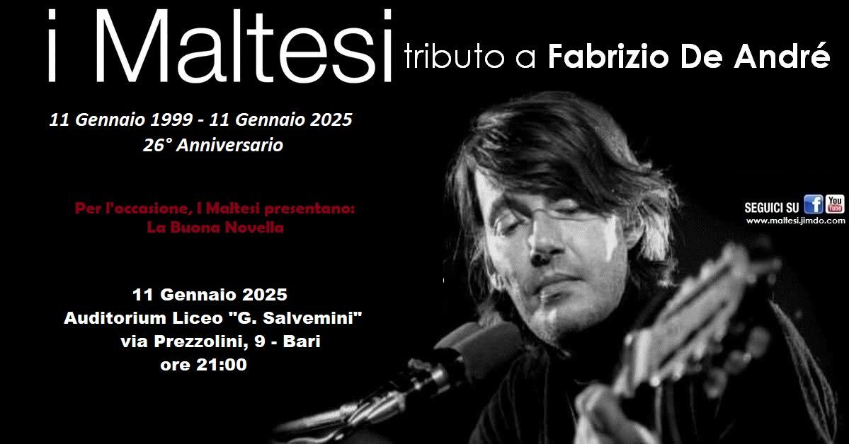 I Maltesi tributo a Faber - 26\u00b0Anniversario