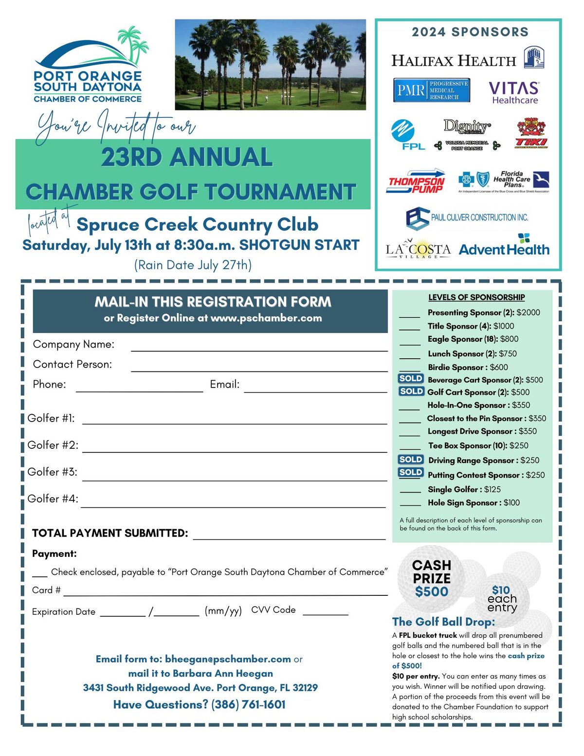 2024 POSD CHAMBER GOLF TOURNAMENT