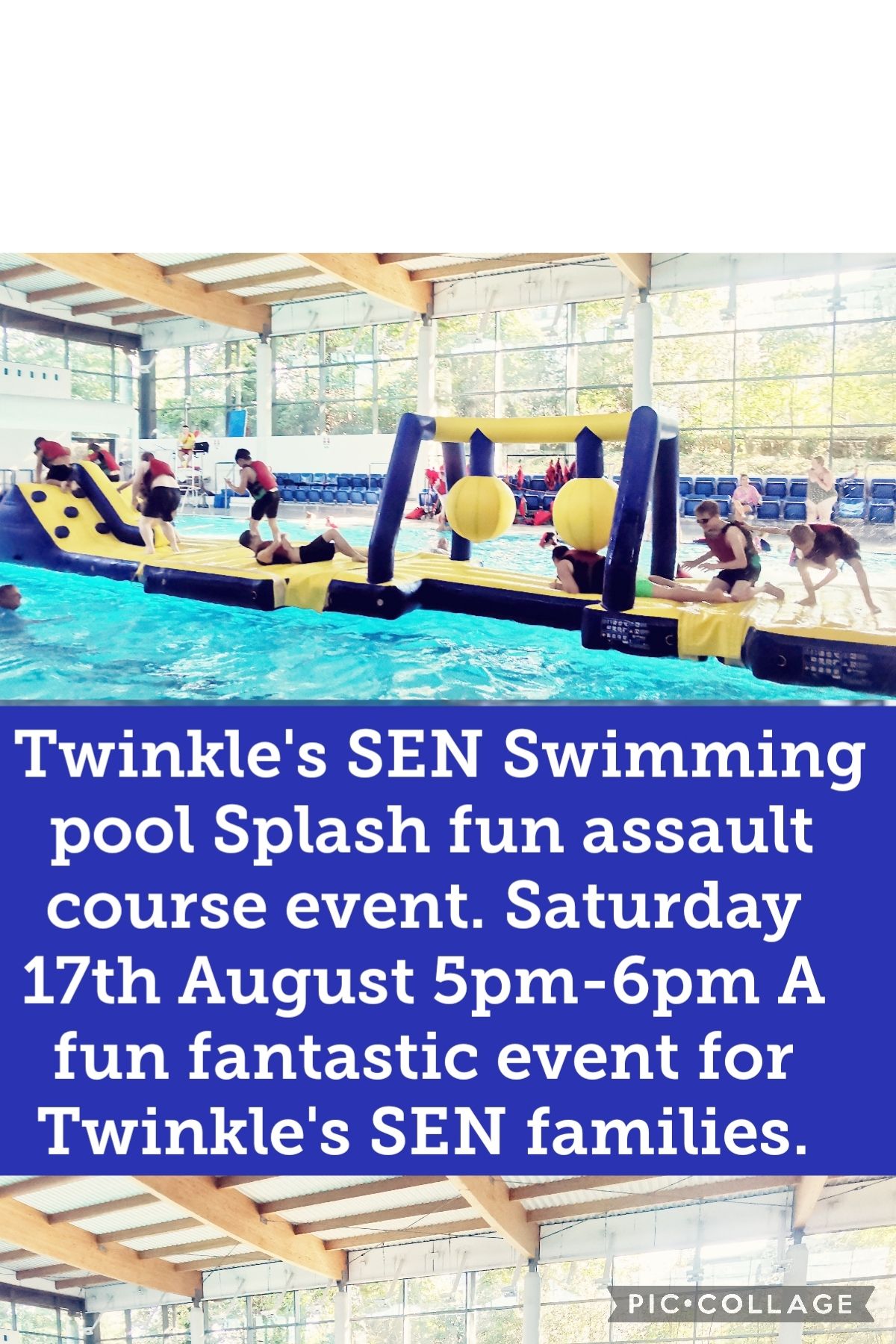 Twinkle's SEN Private Riverside splash and inflatable obstacle course event 
