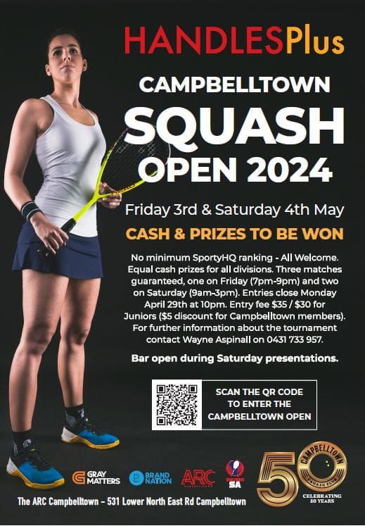 HandlesPlus 2024 Campbelltown Squash Open