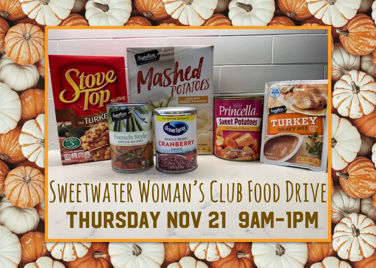 Sweetwater Woman's Club Thanksgiving Food Drive