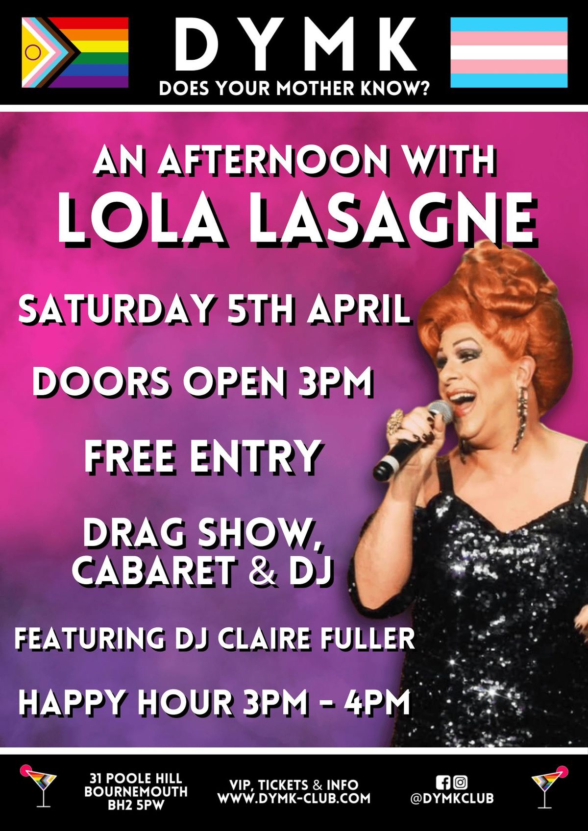 MISS LOLA LASAGNE! - DYMK Nightclub - Drag Show, Cabaret &amp; DJ